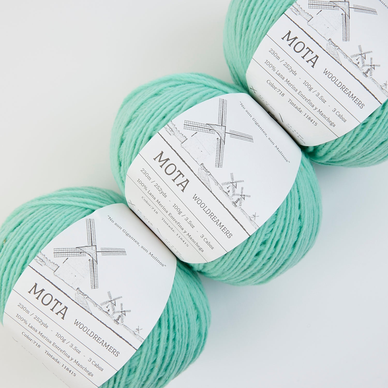Wool Dreamers MOTA - 718 AQUAMARINE Wool DK turquoise Yarn