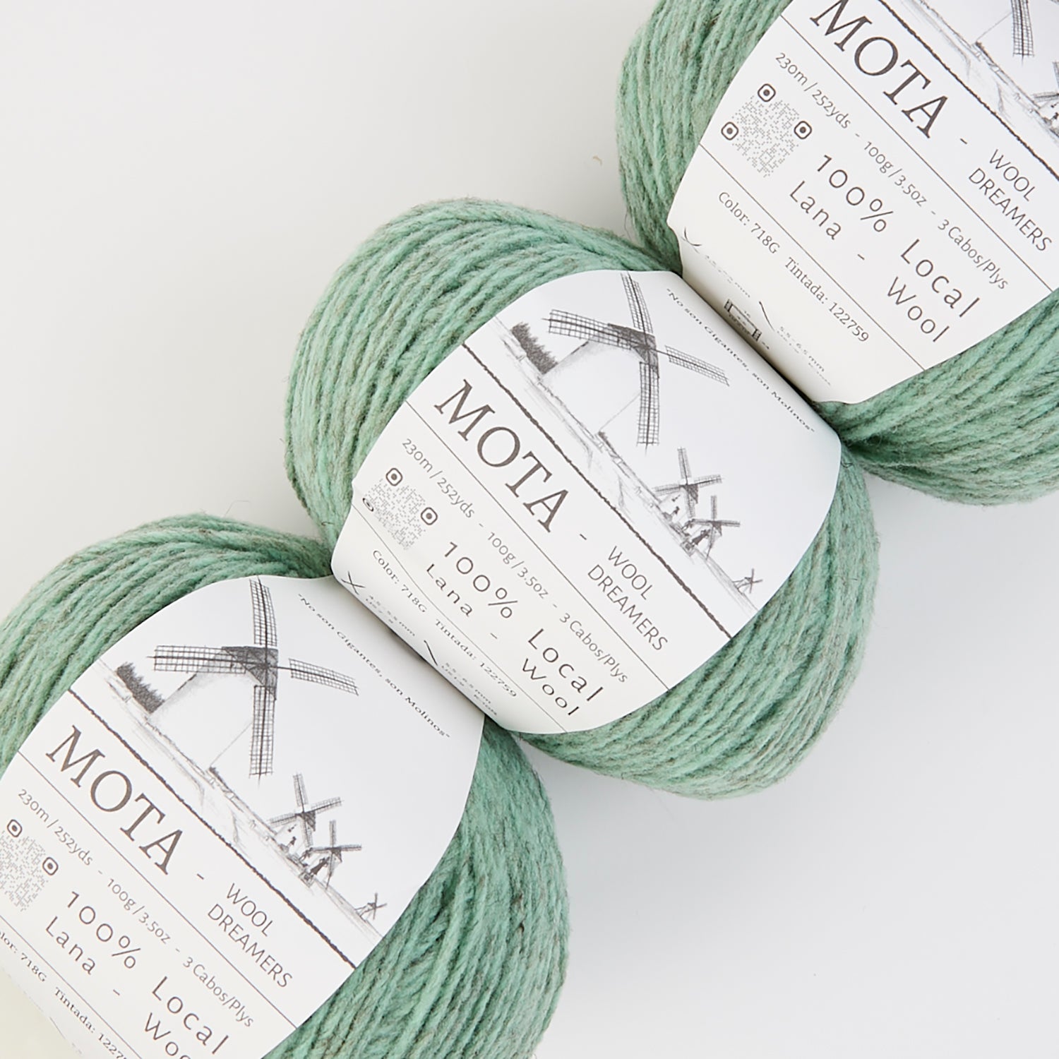 Wool Dreamers MOTA - 718G PASTEL GREEN Wool DK green Yarn