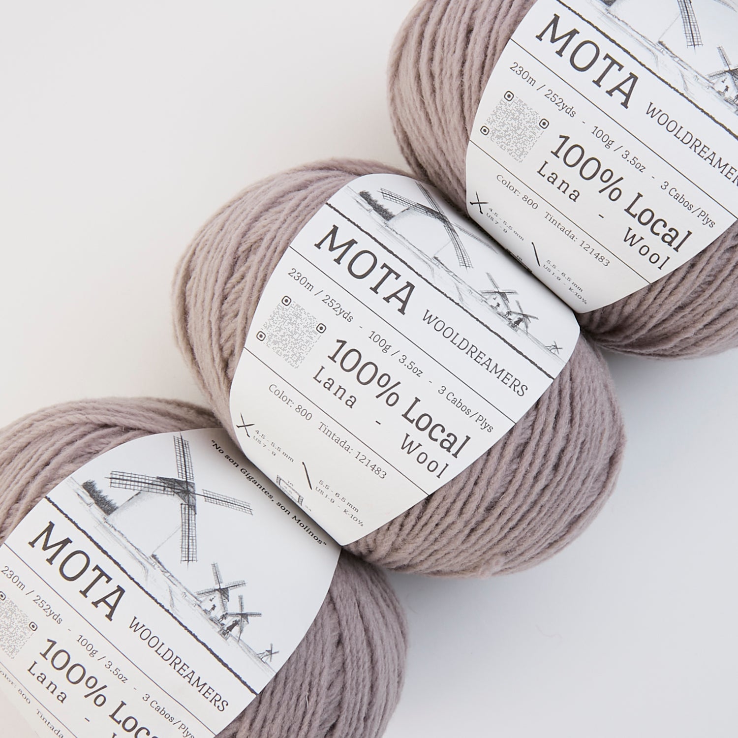 Wool Dreamers MOTA - 800 TAUPE Wool DK brown Yarn