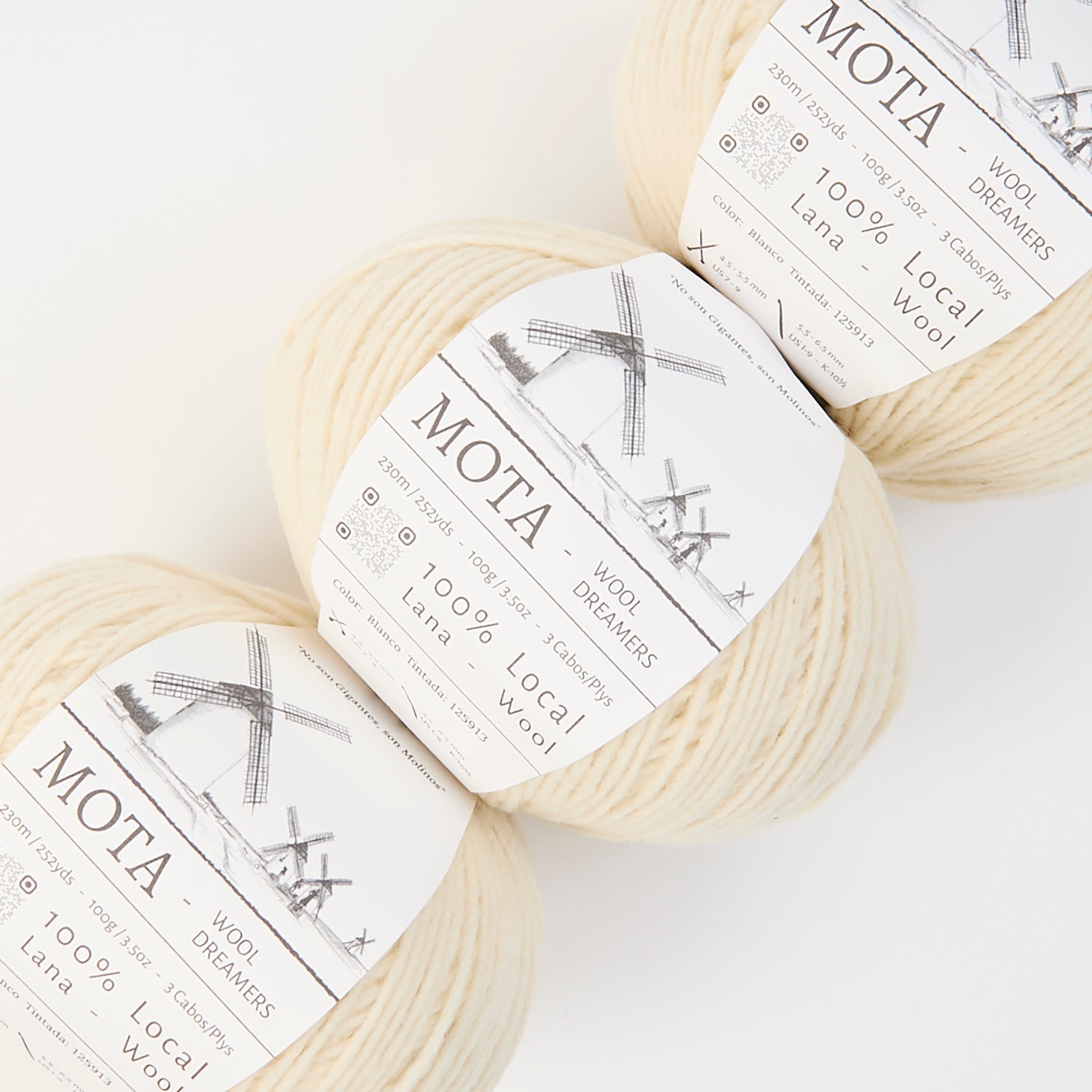 Wool Dreamers MOTA - BLANCO NATURAL Wool DK white Yarn