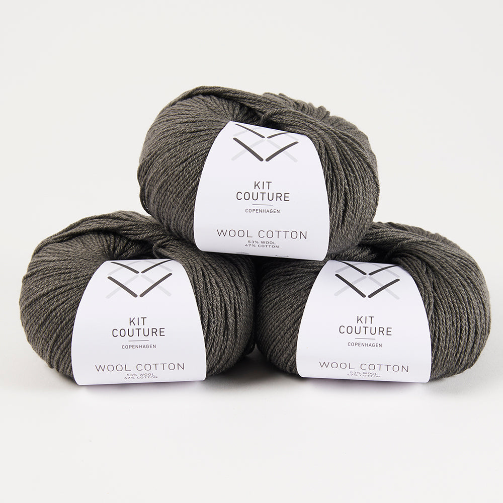 Wool Cotton - Anthracite Grey 7843