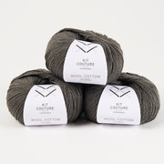 Wool Cotton - Anthracite Grey 7843
