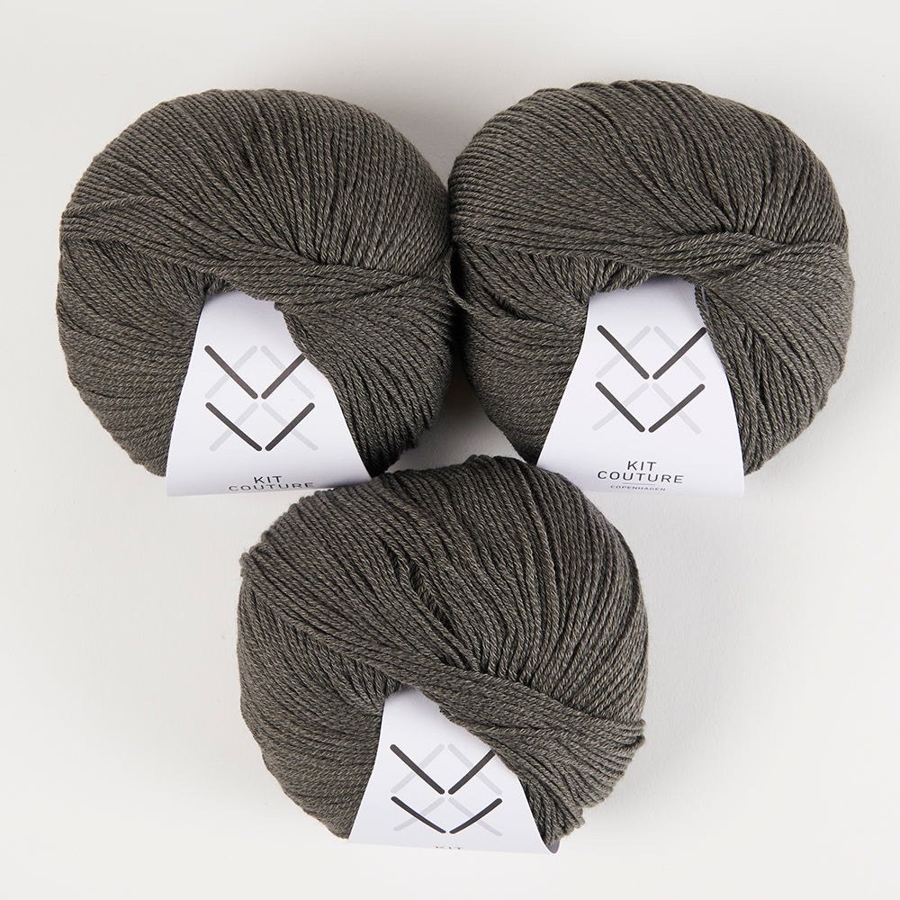 Wool Cotton - Anthracite Grey 7843