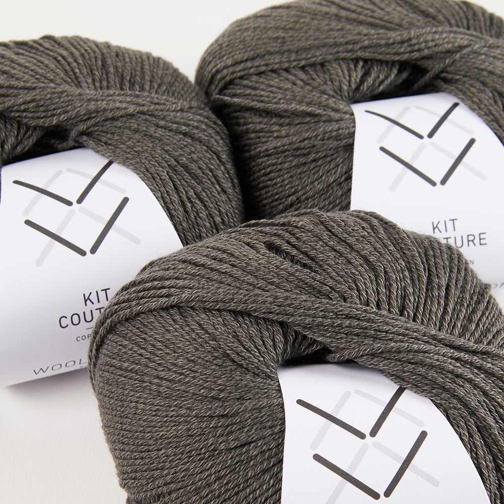 Wool Cotton - Anthracite Grey 7843