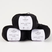 Wool Cotton - Black 0003