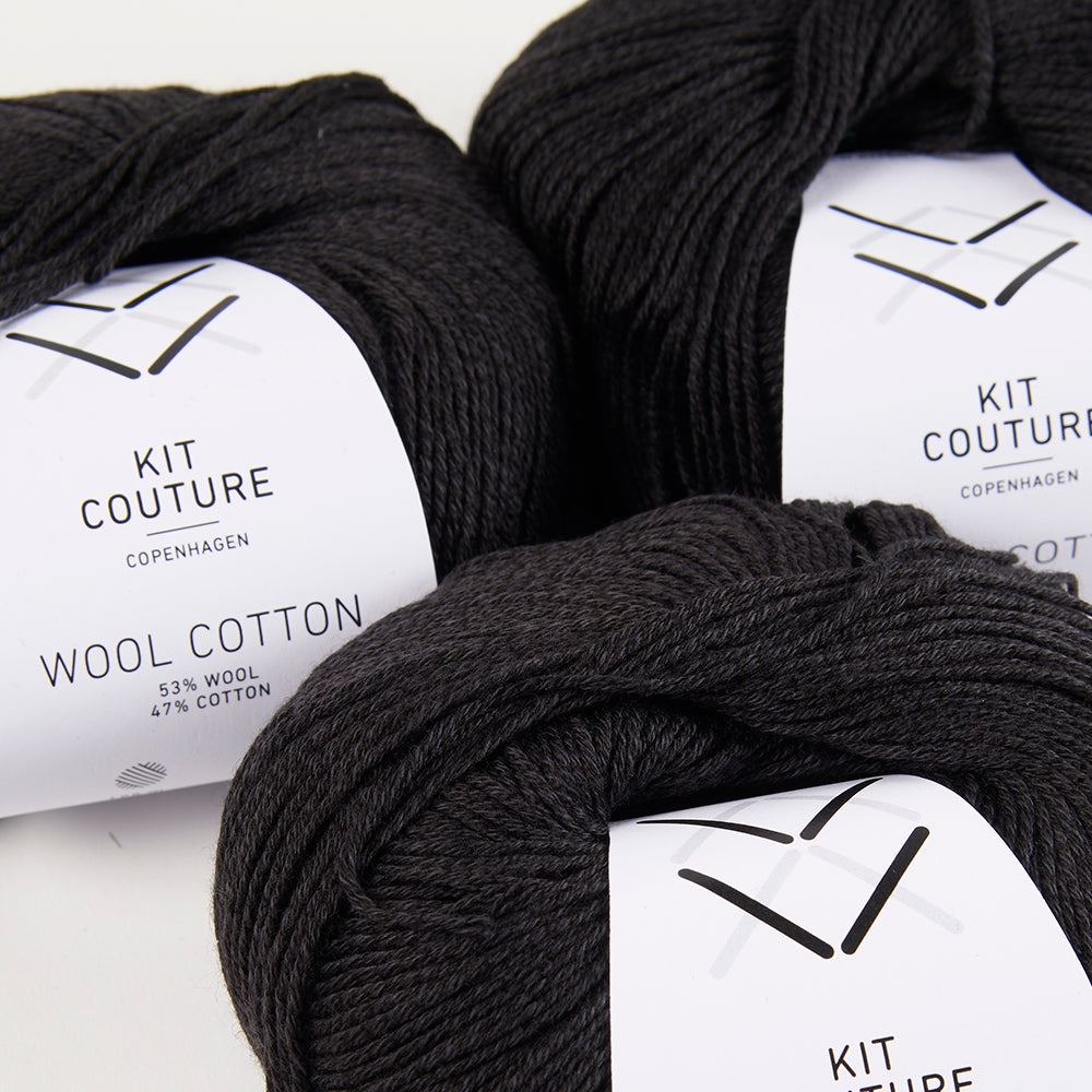 Wool Cotton - Black 0003