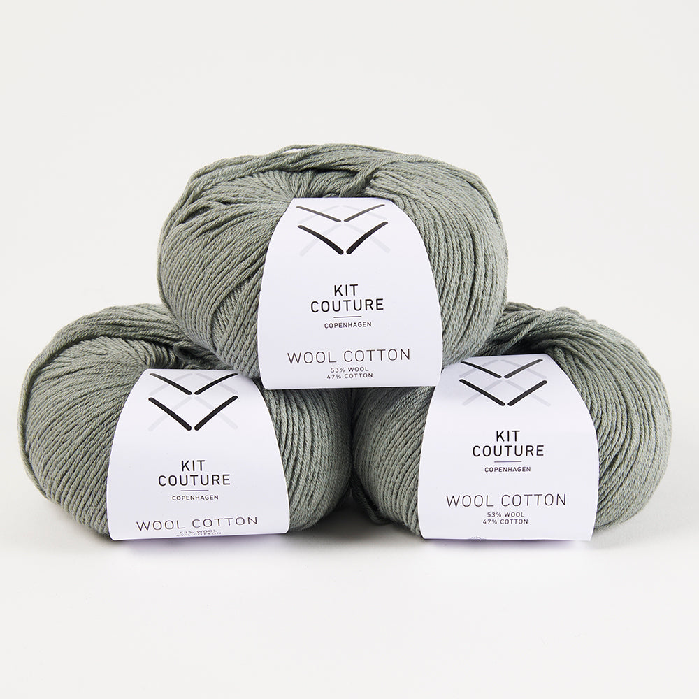 Wool Cotton - Dusty Green 7854