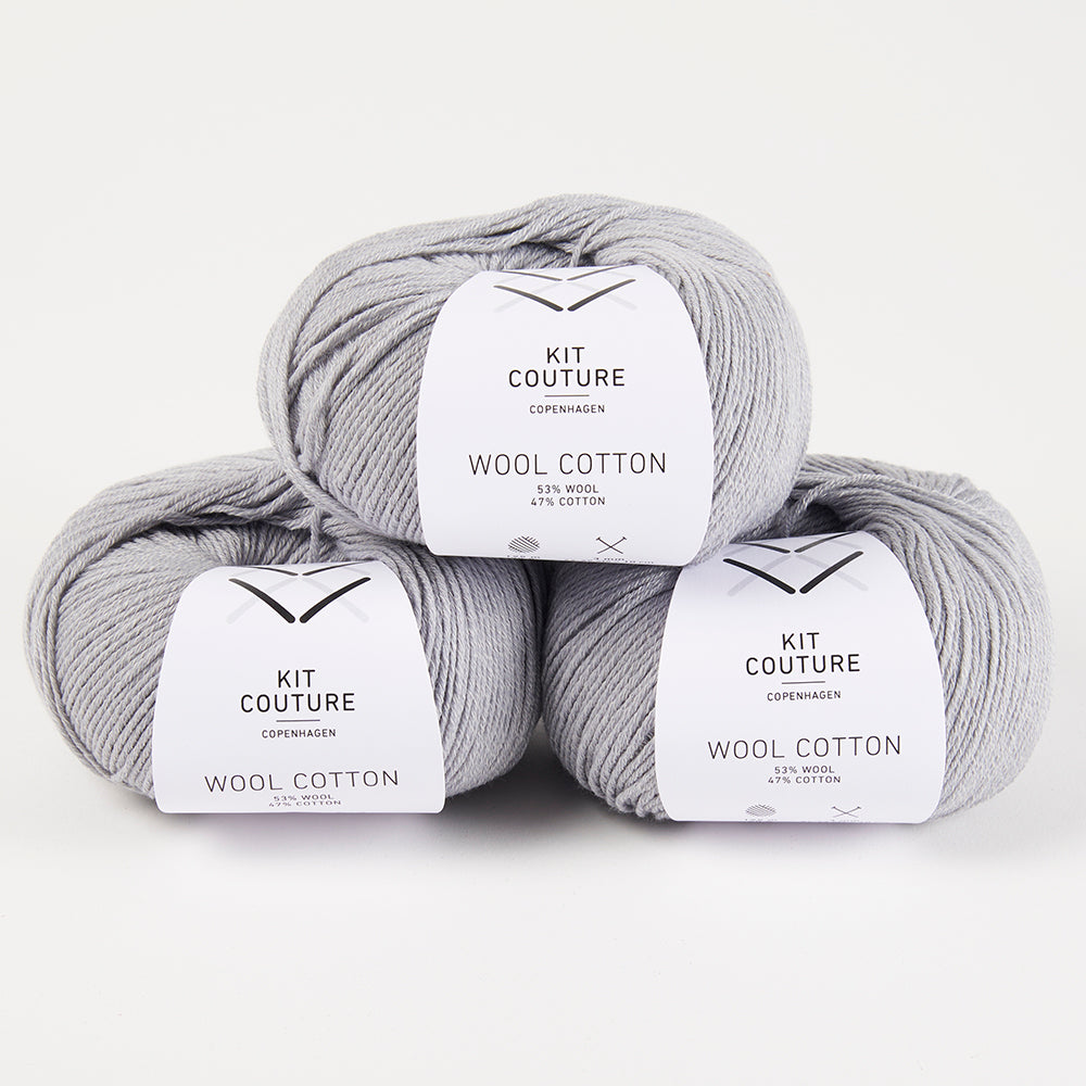 Wool Cotton - Light Grey 7844
