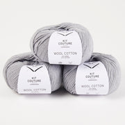Wool Cotton - Light Grey 7844
