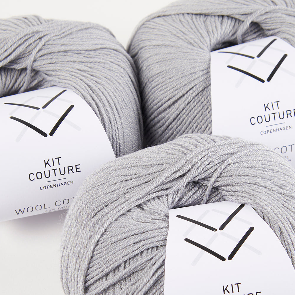 Wool Cotton - Light Grey 7844