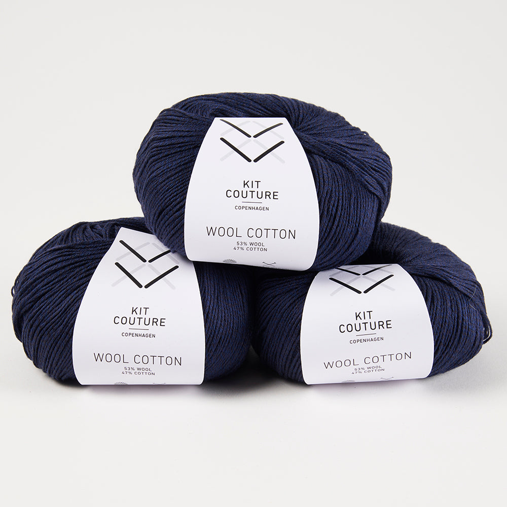 Wool Cotton - Navy 7839