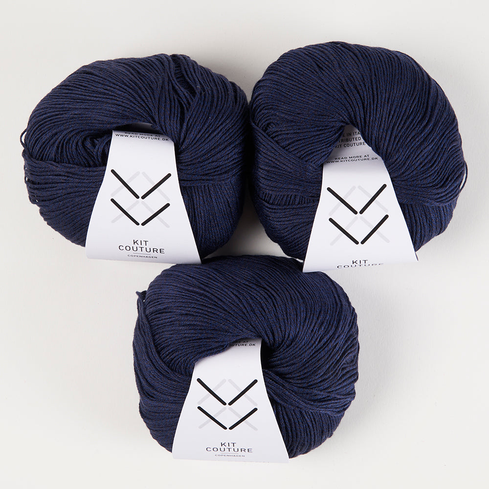 Wool Cotton - Navy 7839