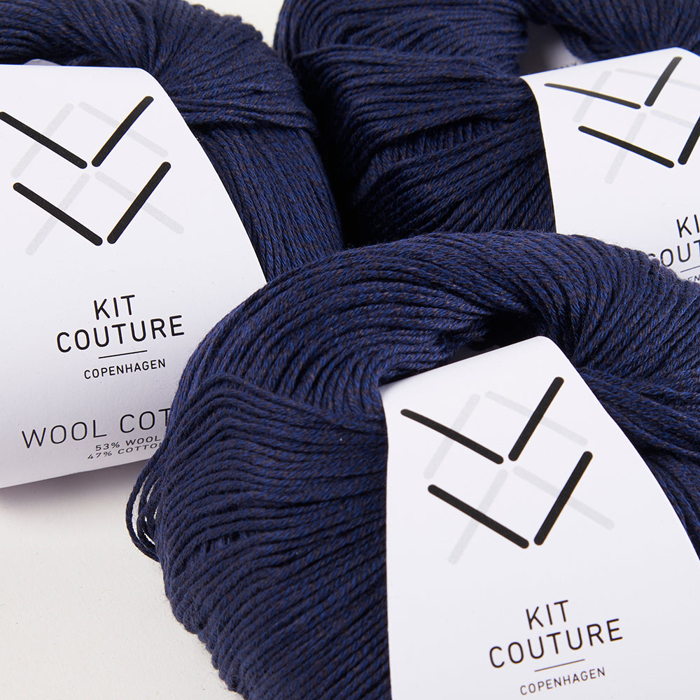 Wool Cotton - Navy 7839