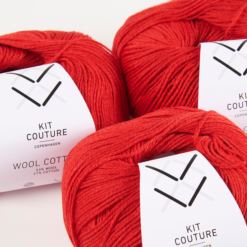 Wool Cotton - Red 3565