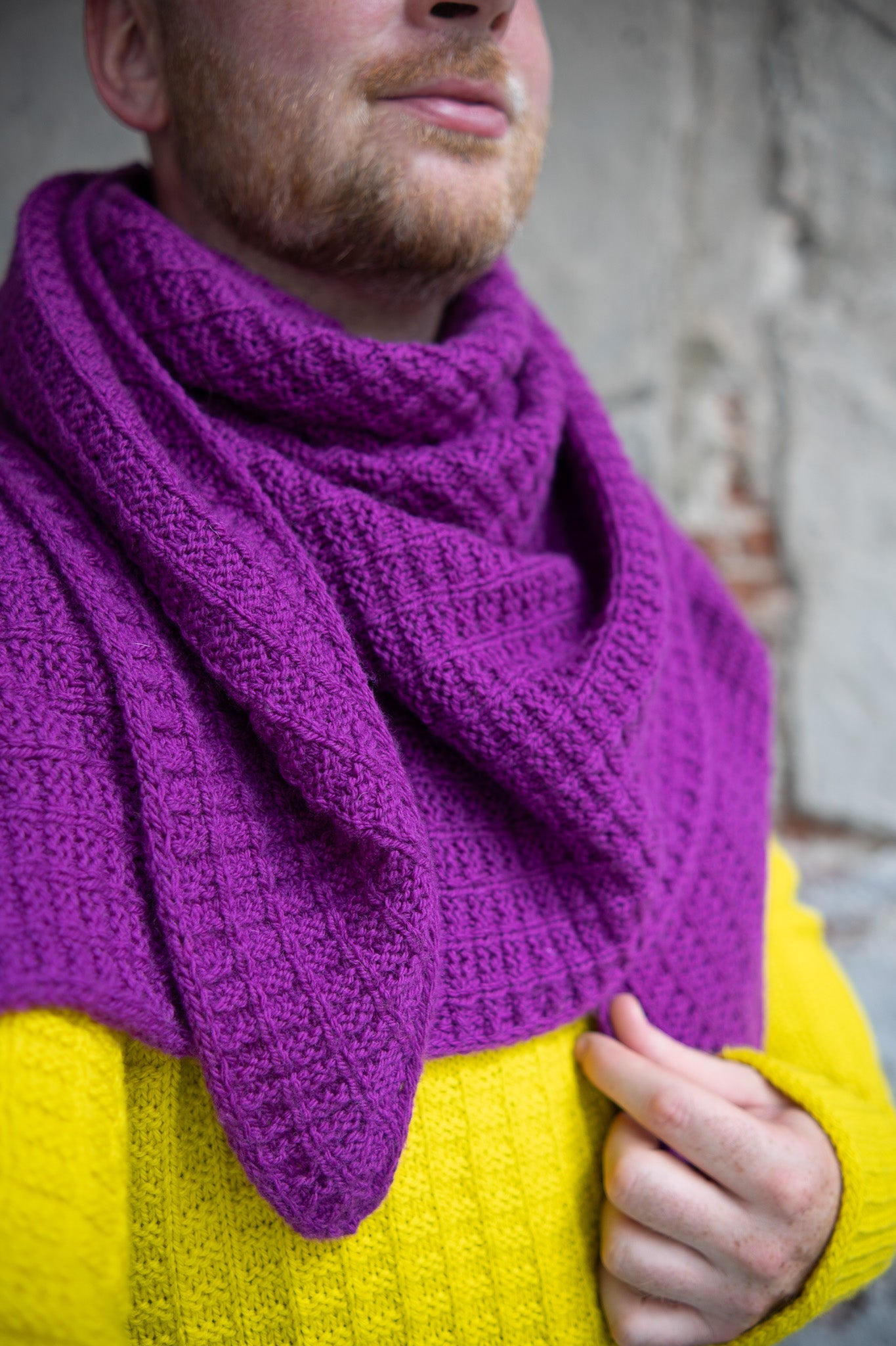 WOOLLY WAFFLE TRIANGLE PATTERN