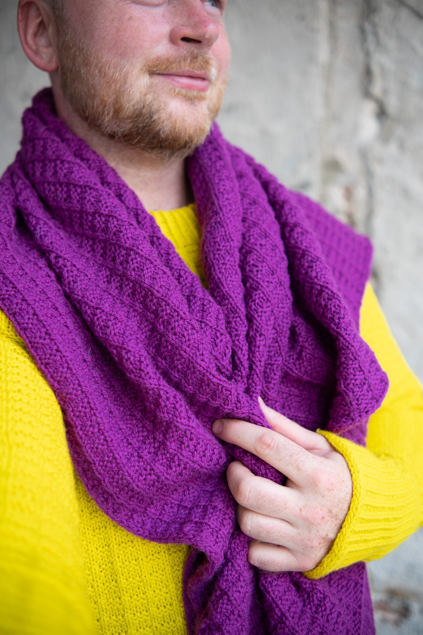 WOOLLY WAFFLE TRIANGLE PATTERN