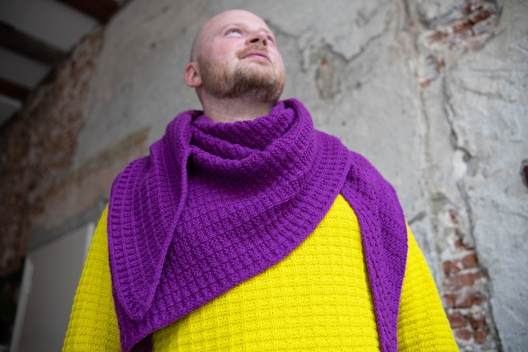 WOOLLY WAFFLE TRIANGLE PATTERN