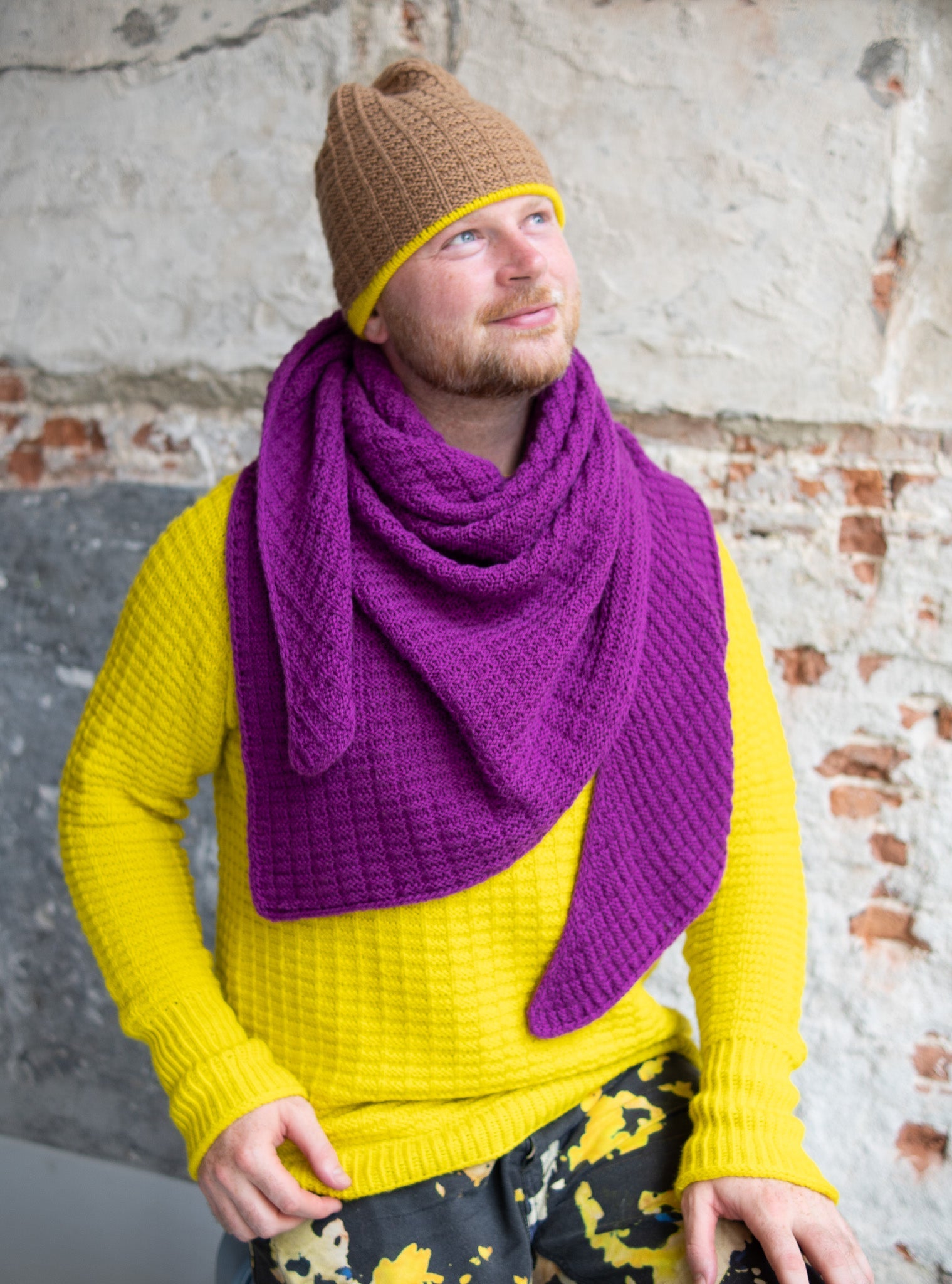 WOOLLY WAFFLE TRIANGLE PATTERN