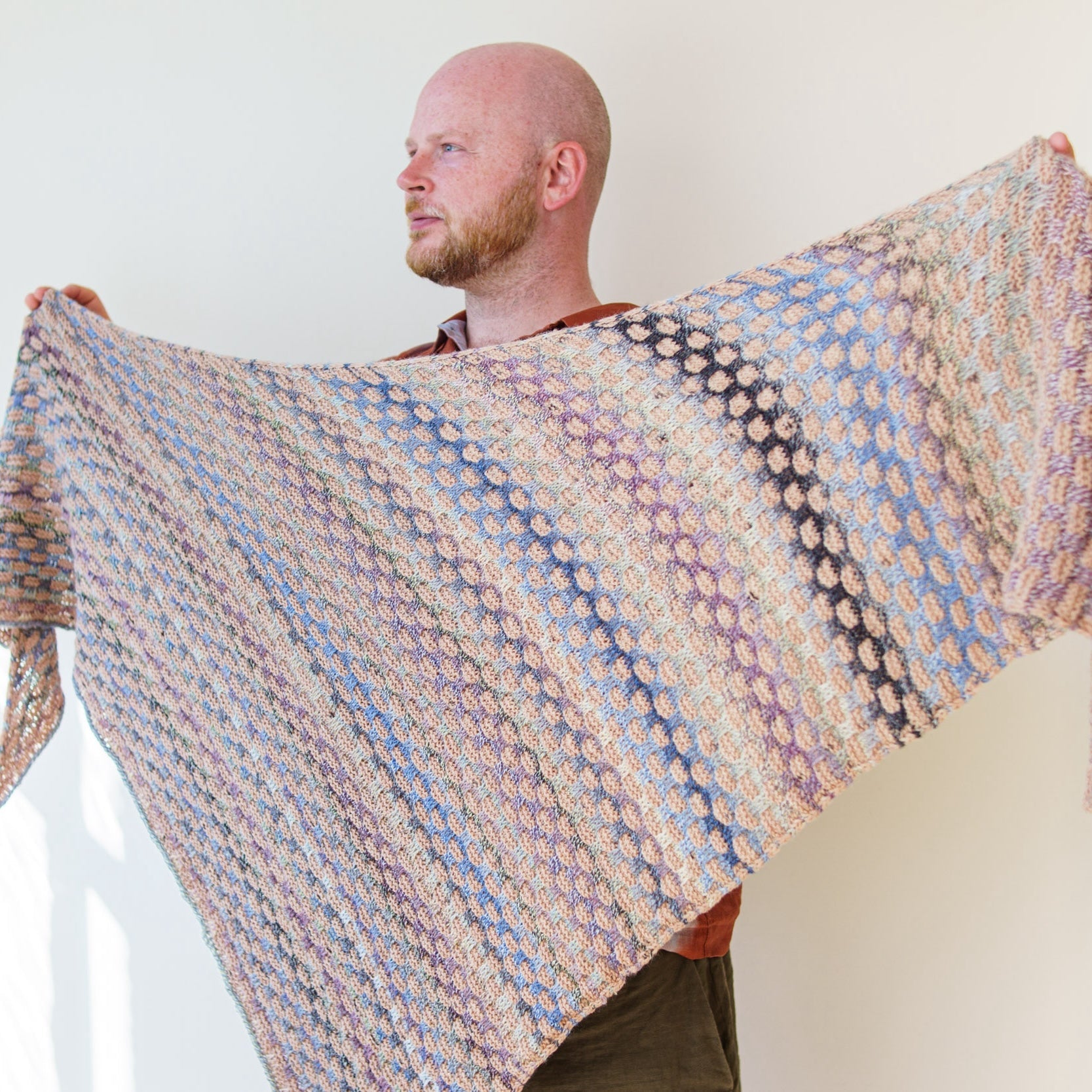 Westknits Patterns WOVEN CHECKS SHAWL PATTERN Westknits Pattern