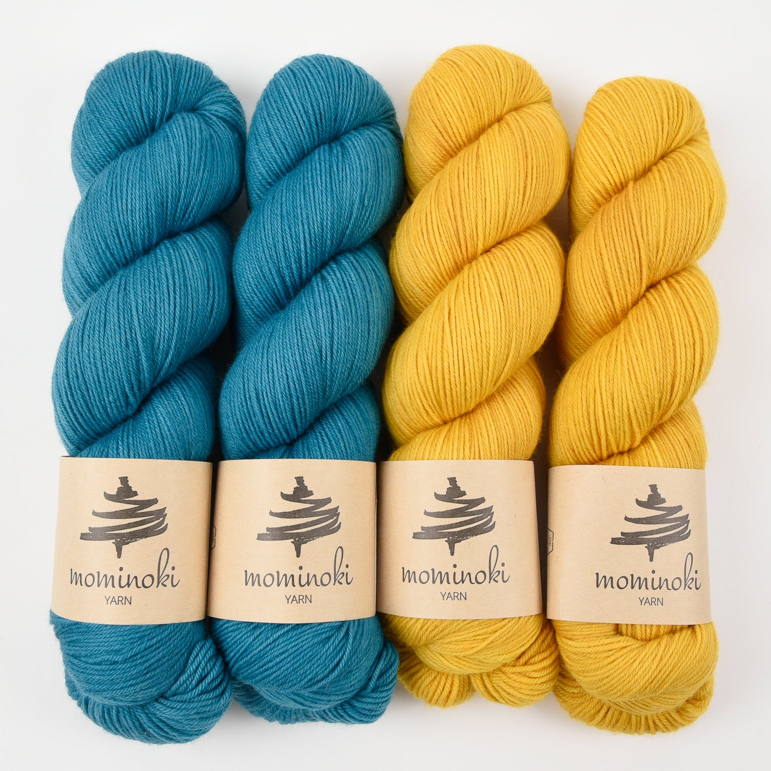 Mominoki Yarn YELLOW BLAST Merino wool Polyamide Fingering Quick Kits