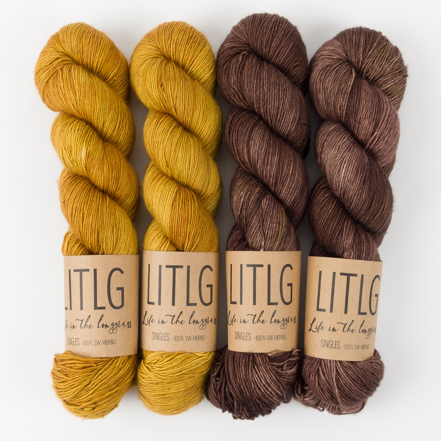 Life in The Long Grass YELLOW TILLER Merino wool Fingering Quick Kits