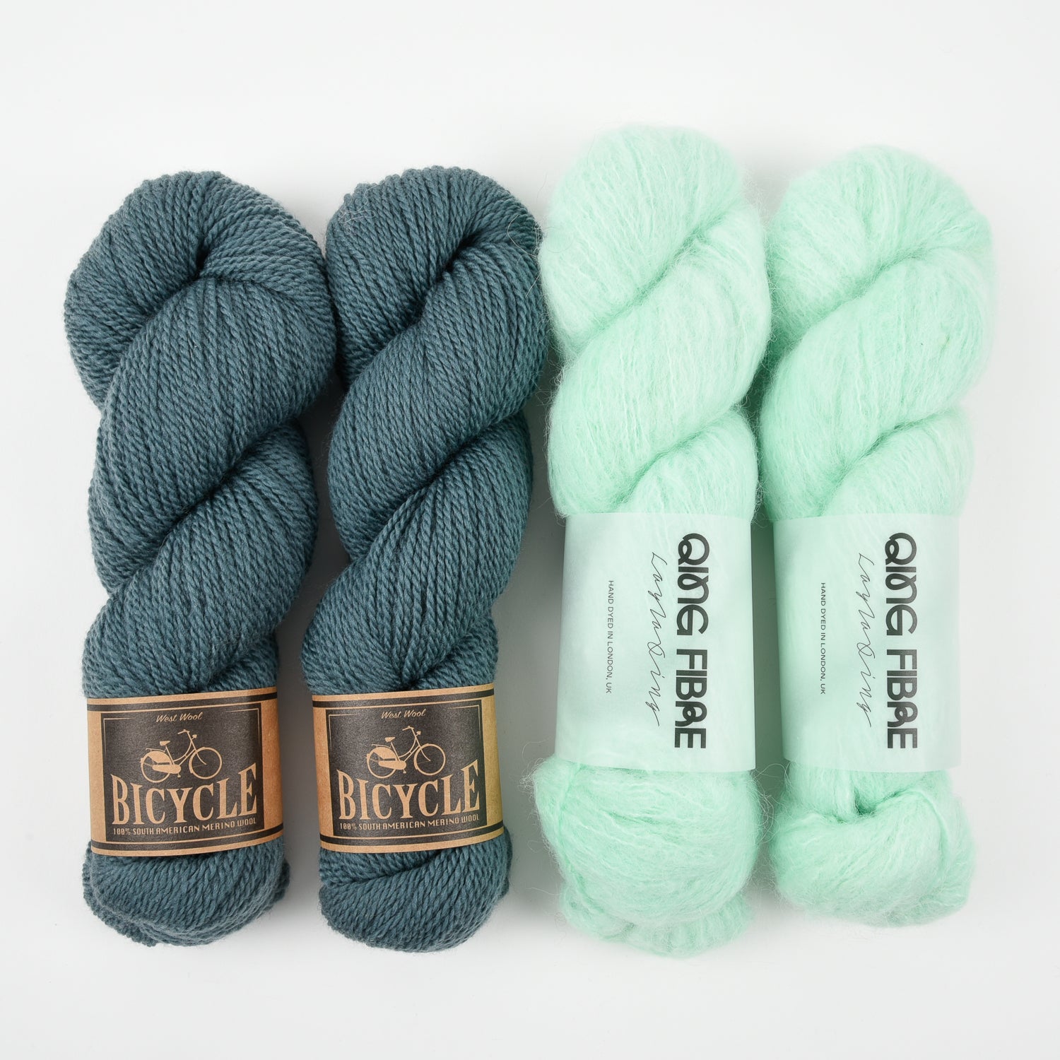 Qing Fibre YOU LOOK STUNNING Alpaca Merino wool Silk Mixed Weight Quick Kits