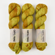 Qing Fibre QING YAK SINGLES - YOUNG GINGER Merino wool Yak Silk Fingering yellow Yarn