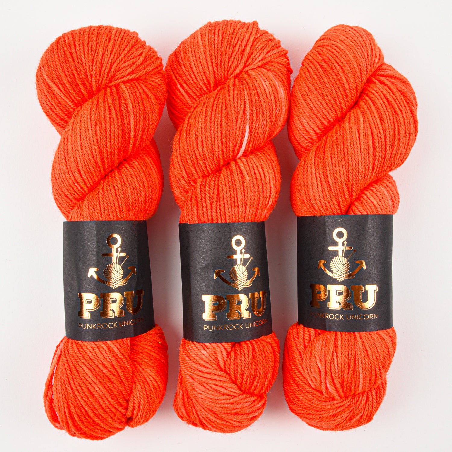 Punk Rock Unicorn SOUL DK - YUZU Merino wool Nylon DK Sock red neon Yarn