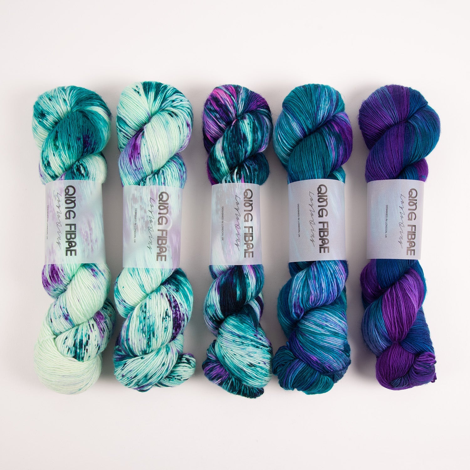Qing Fibre WESTKNITS KIT - MESMERIZING MERMAID (SIGNATURE KIT) turquoise blue purple Westknits Kits
