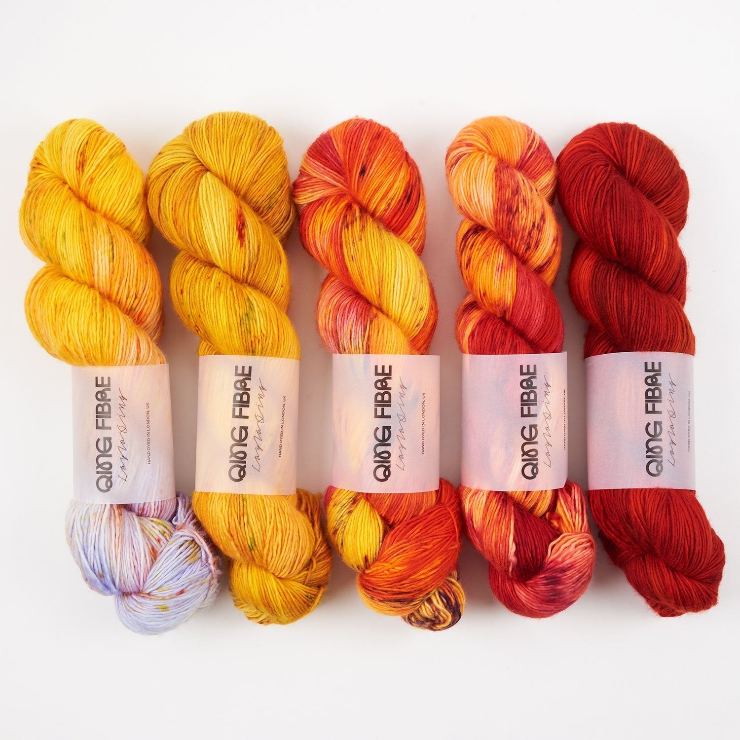 Qing Fibre WESTKNITS KIT - WARM LEAVES red yellow orange Westknits Kits
