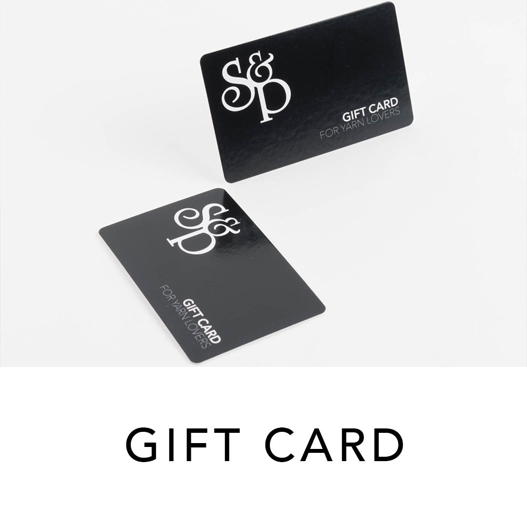 This image shows 2 Stephen & Penelope gift cards on a white background. 