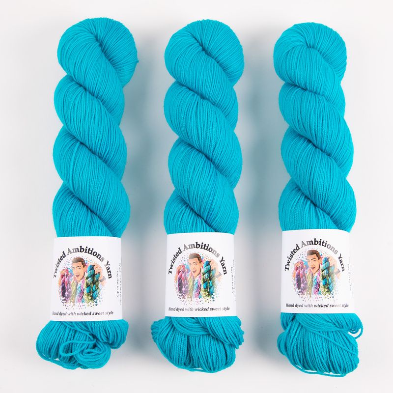 Twisted Ambitions SWEET SOCK - SCRUBS turquoise blue Yarn