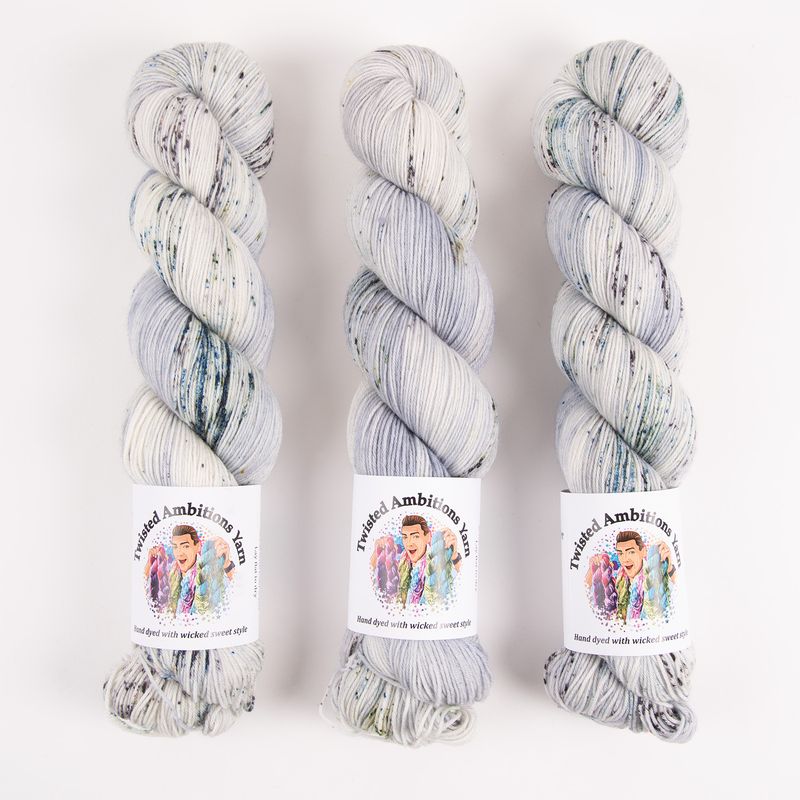 Twisted Ambitions SWEET SOCK - DROPS OF JUPITER Merino wool Nylon Fingering grey Yarn