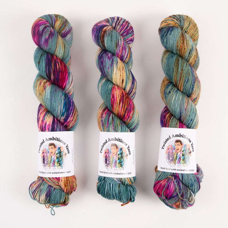 Twisted Ambitions SWEET SOCK - OCEAN Merino wool Nylon Fingering multicolour Yarn