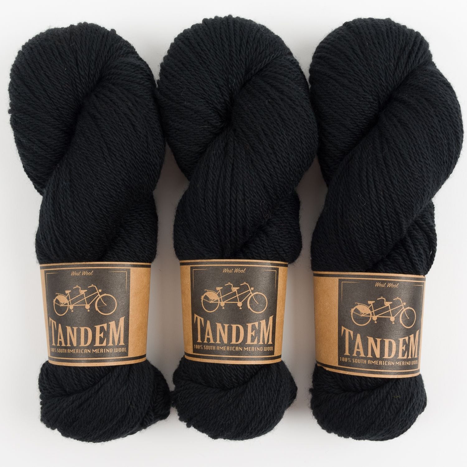 West Wool TANDEM - COPENHAGEN Merino wool DK black Yarn