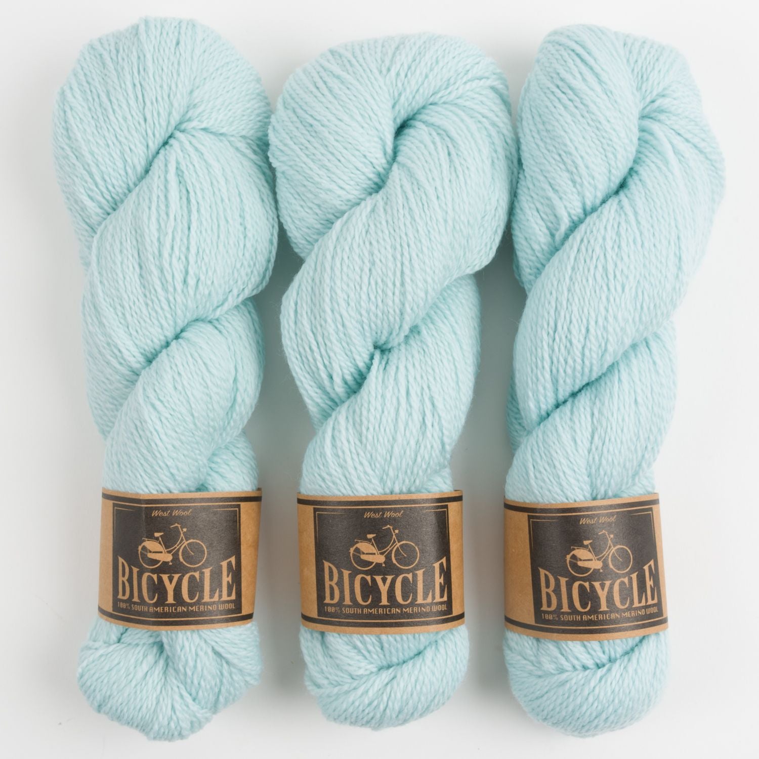 West Wool BICYCLE - GLASS Merino wool Fingering blue Yarn
