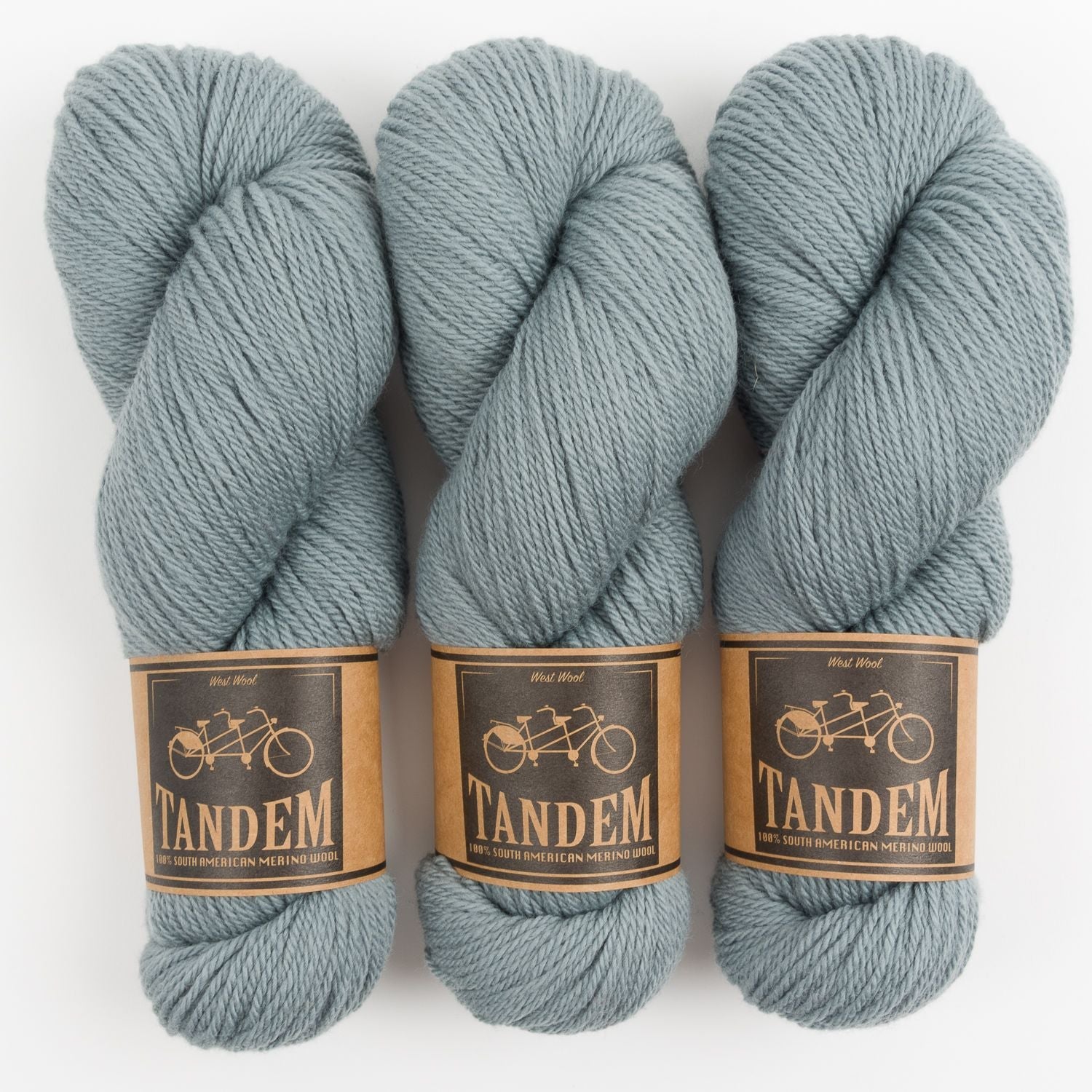 West Wool WESTKNITS KIT - BLUE SPRUCE DK QUAD Merino wool DK blue grey Westknits Kits