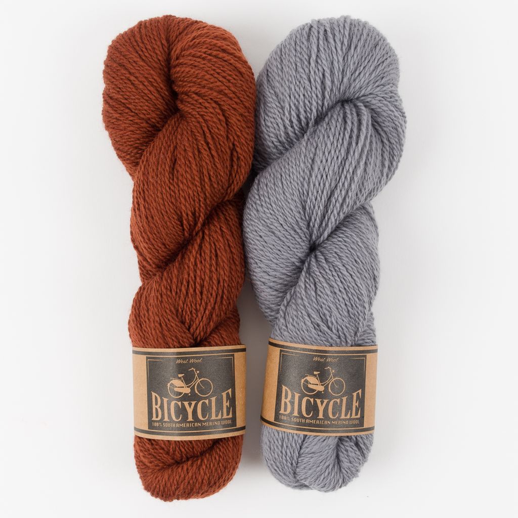 West Wool PISU TOP - COOL CHESTNUT Merino wool Fingering Designer Kits