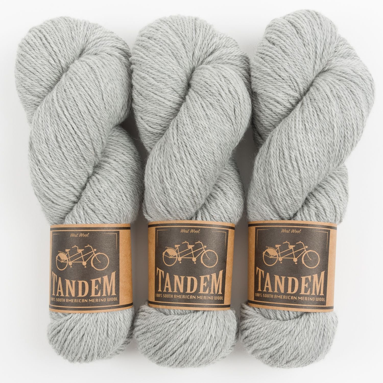 West Wool TANDEM - PEBBLE Merino wool DK grey Yarn
