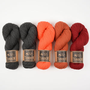 West Wool GLOWING LAVA Merino wool DK Quick Kits