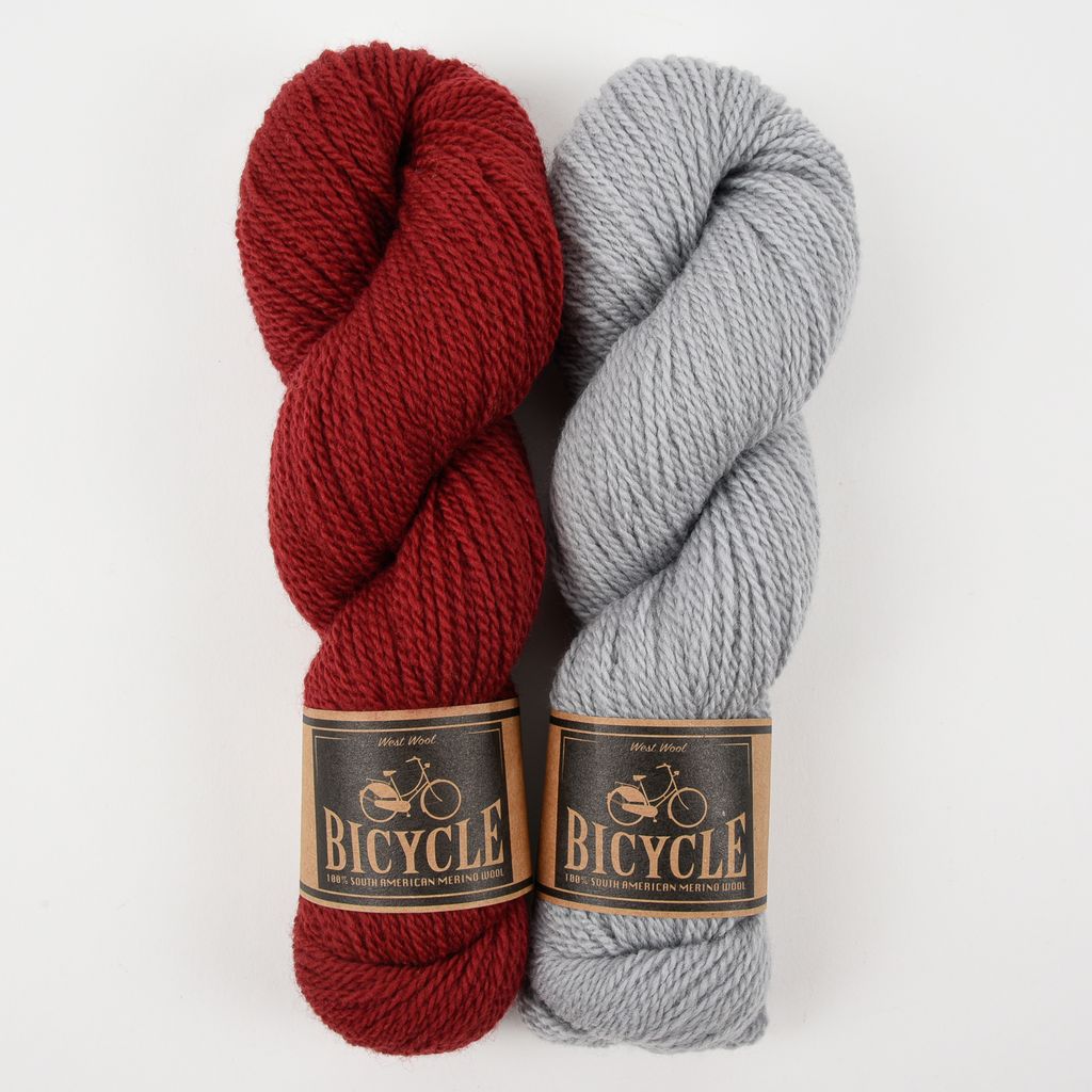 West Wool PISU TOP - BERRY SKY Merino wool Fingering Designer Kits