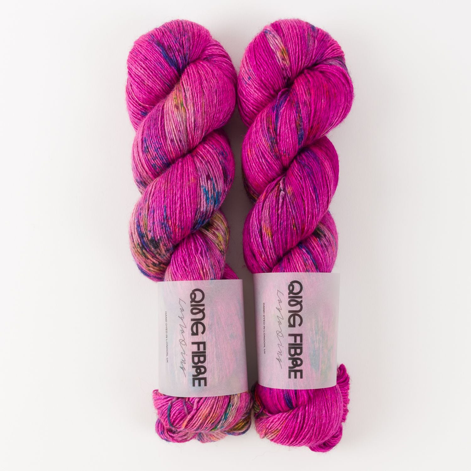 Qing Fibre WESTKNITS KIT - FLAMINGO Merino wool Silk Yak Fingering Westknits Kits