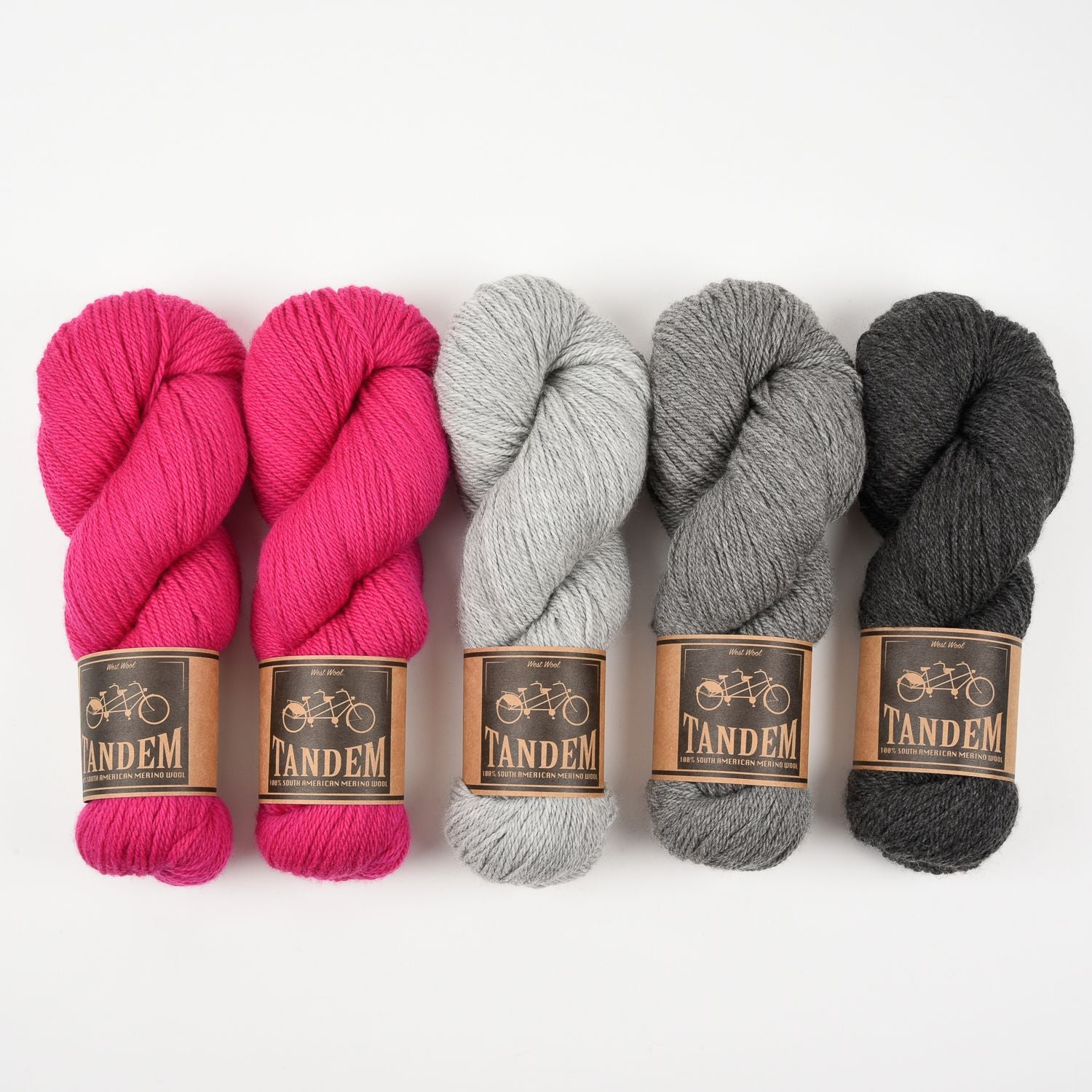 West Wool FUCHSIA MÉLANGE Merino wool DK Quick Kits