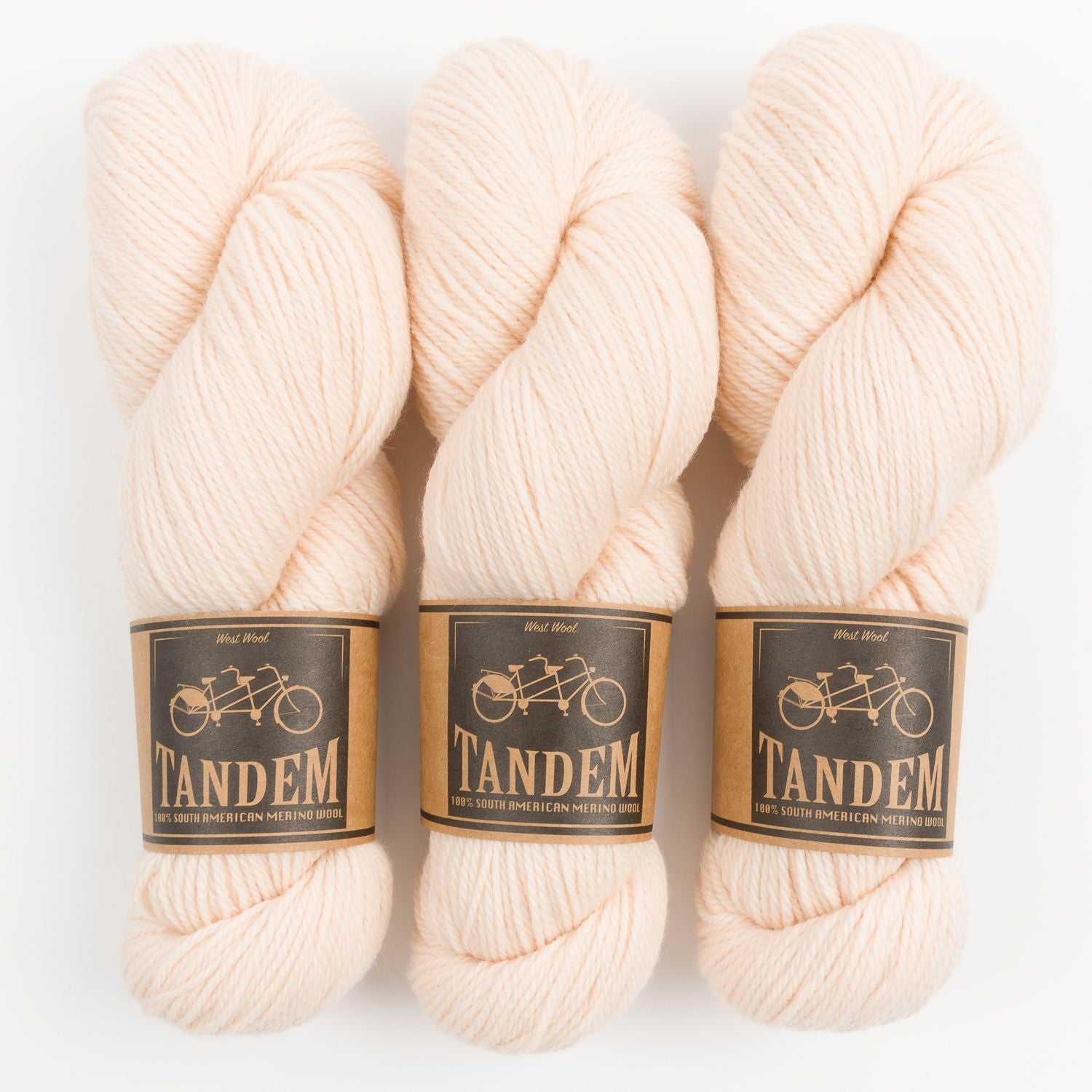 West Wool BILLOWING BRAID SOCKS - WHITE PEACH Merino wool DK peach Westknits Kits