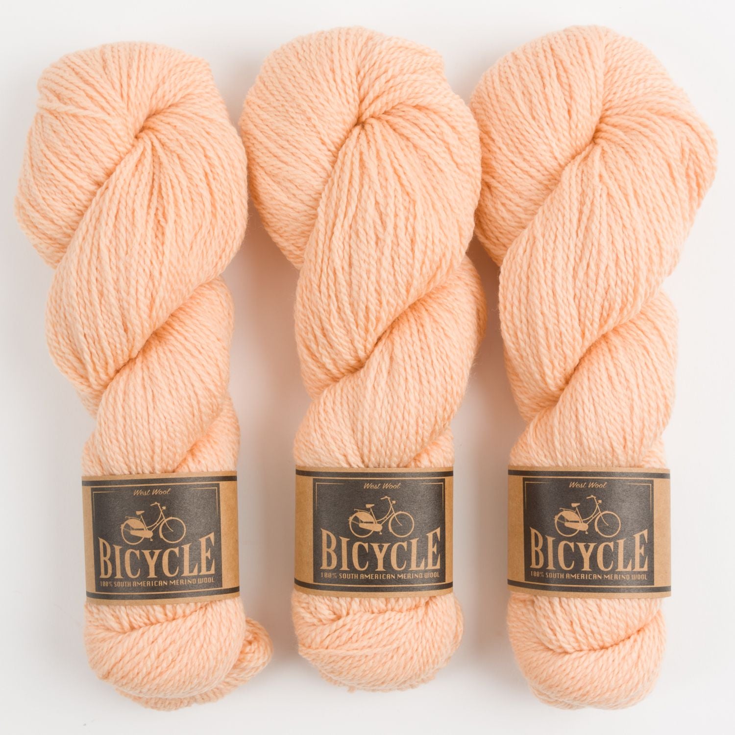 West Wool BICYCLE - SHERBERT Merino wool Fingering peach Yarn