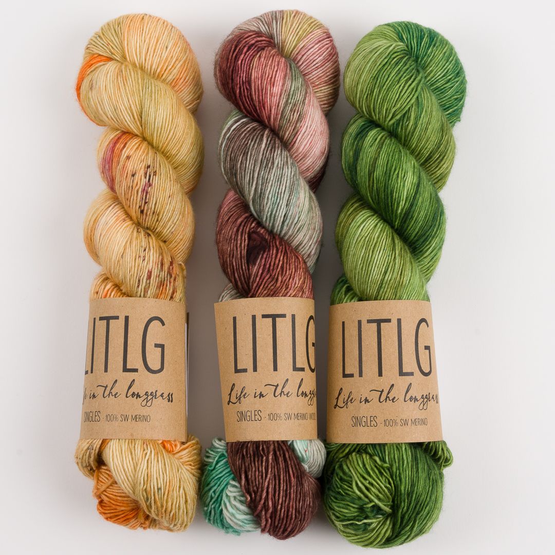 Life in The Long Grass HILLSIDE EARTH Merino wool Fingering Quick Kits
