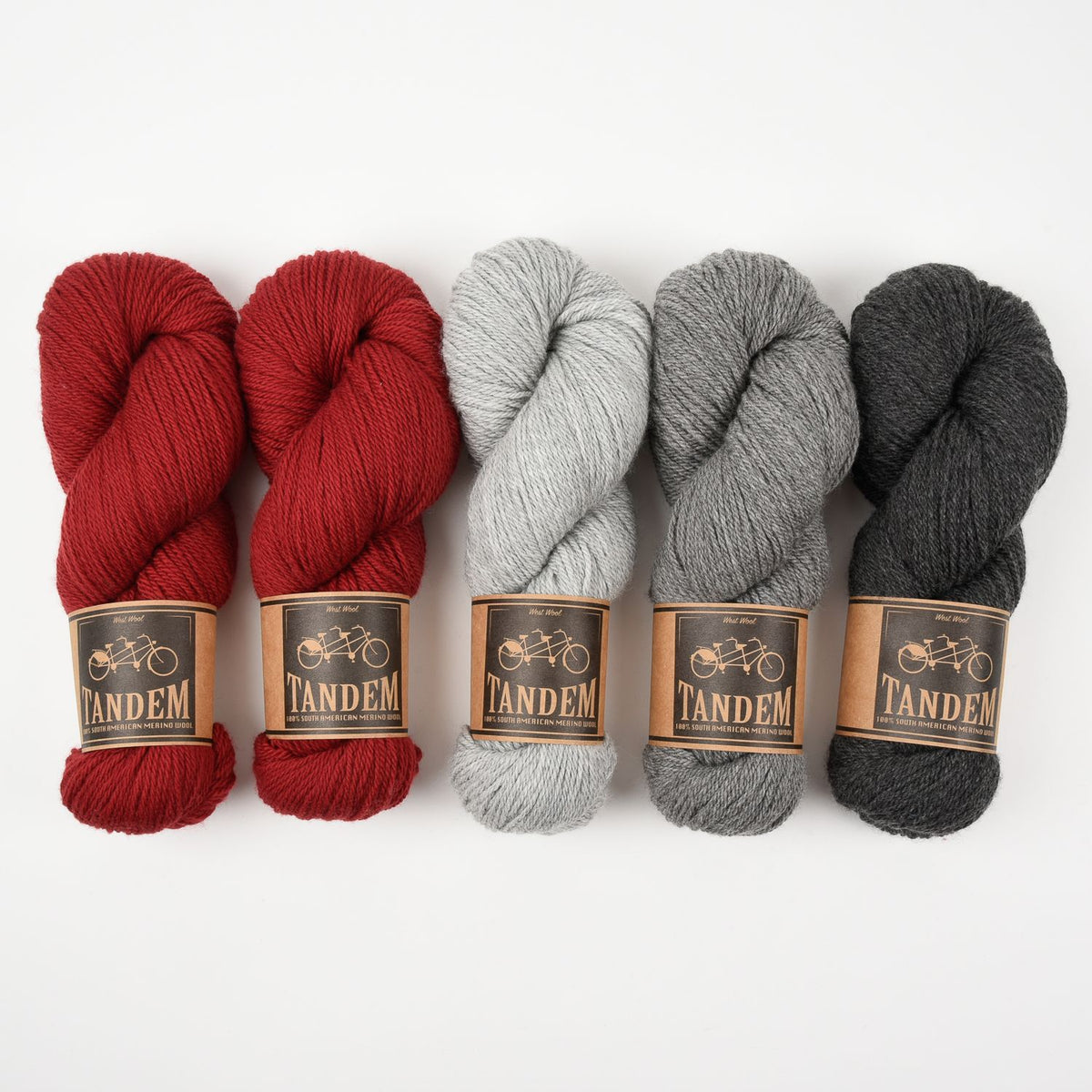 West Wool RUBY RED Merino wool DK Quick Kits