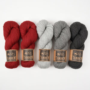West Wool RUBY RED Merino wool DK Quick Kits