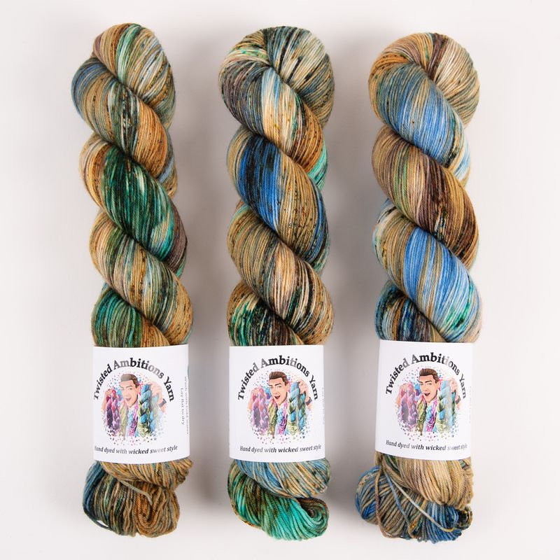 Twisted Ambitions SWEET SOCK - I WILL FOLLOW YOU INTO THE DARK Merino wool Nylon Fingering multicolour Yarn