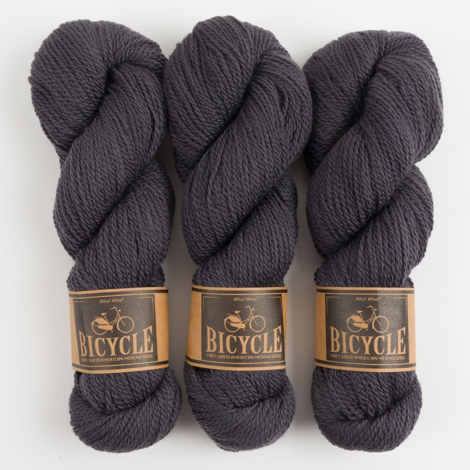 West Wool BICYCLE - CANAL HOUSE Merino wool Fingering grey Yarn